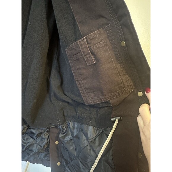 Berne Women’s Brown Duck Canvas Barn Coat Small Corduroy Collar Quilted Lining - Picture 8 of 9